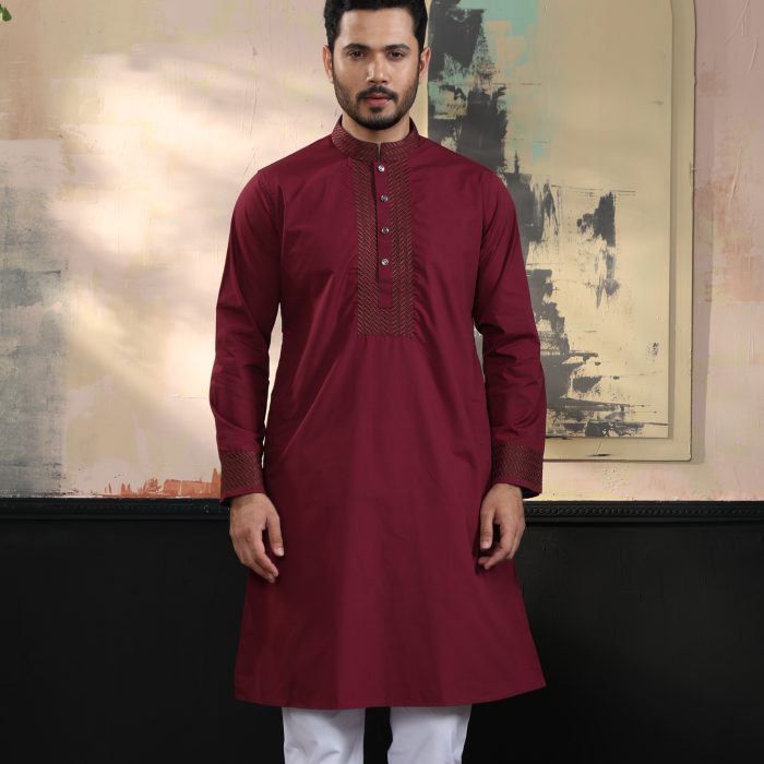 Exquisite Embroidery Work Panjabi. RR-383