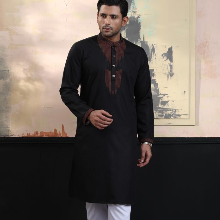 Exquisite Embroidery Work Panjabi. RR-393