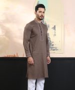 Exquisite Embroidery Work Panjabi. RR-435 - Image 5