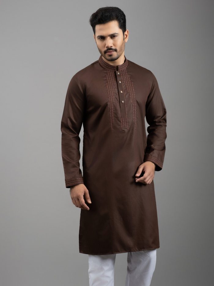 Exquisite Embroidery Work Panjabi. RR-490