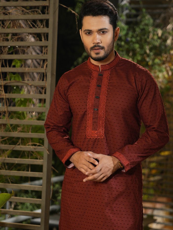 Exquisite Embroidery Work Panjabi. RR-451