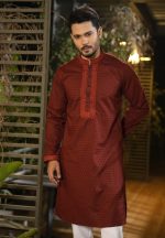 Exquisite Embroidery Work Panjabi. RR-451 - Image 4