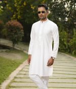 Exquisite Embroidery with Sequence Work Panjabi. RR-478 - Image 3