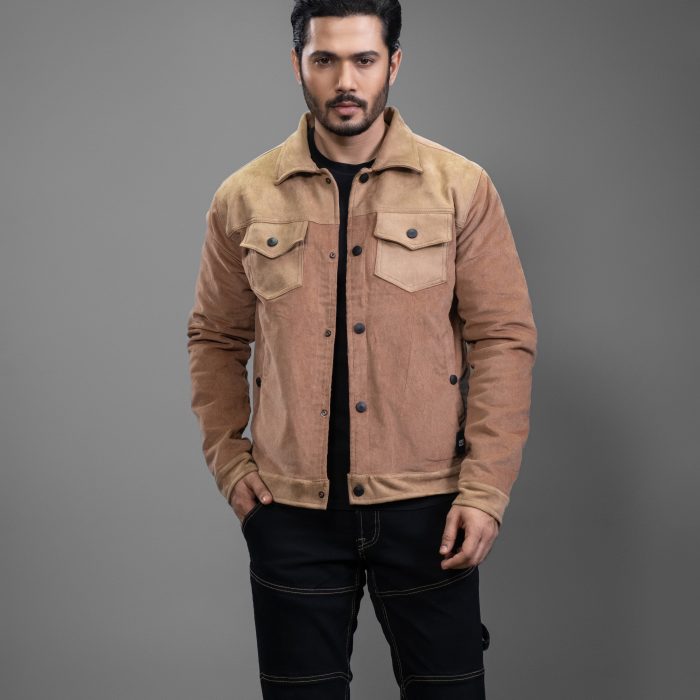 Corduroy & Suede Contrast Jacket : BJ-196