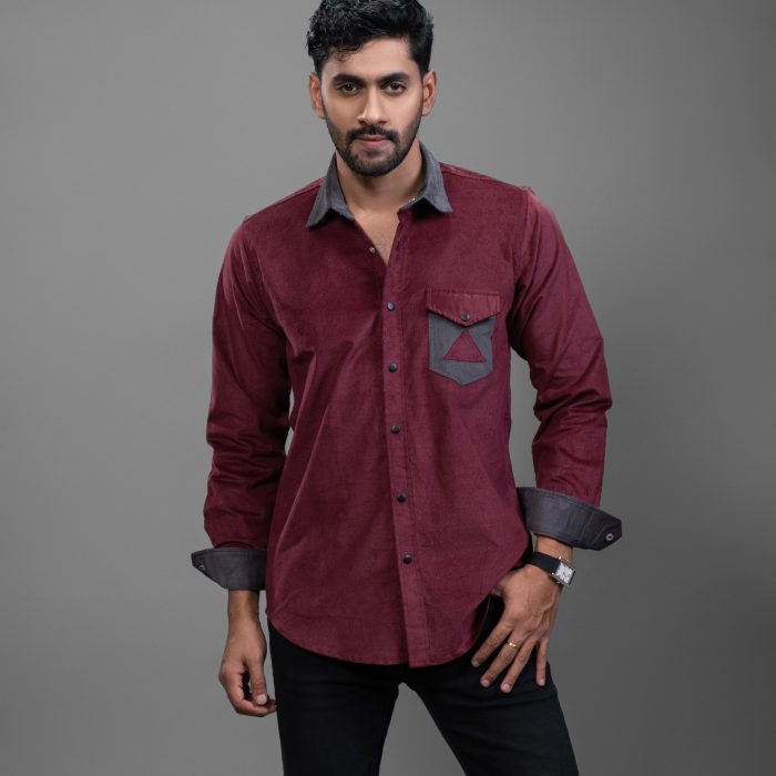 Textured Corduroy Shirt: DS-258