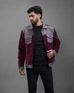 Corduroy & Suede Contrast Jacket : BJ-198 - Image 3