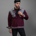 Corduroy & Suede Contrast Jacket : BJ-198