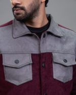 Corduroy & Suede Contrast Jacket : BJ-198 - Image 2