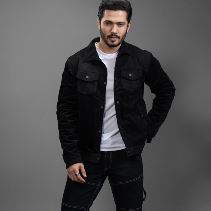 Corduroy & Suede Contrast Jacket  BJ-197