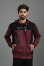 Suede Leather Contrast Hoodie – Luxe Edition: DH-35 - Image 4