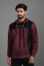 Suede Leather Contrast Hoodie – Luxe Edition: DH-35