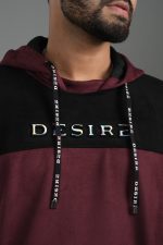 Suede Leather Contrast Hoodie – Luxe Edition: DH-35 - Image 3