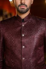 Ethnic Prince Coat for Men : (Maroon) PC-1. - Image 2