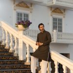 PK Grace Fabric Karchupi Work Panjabi. RR-553