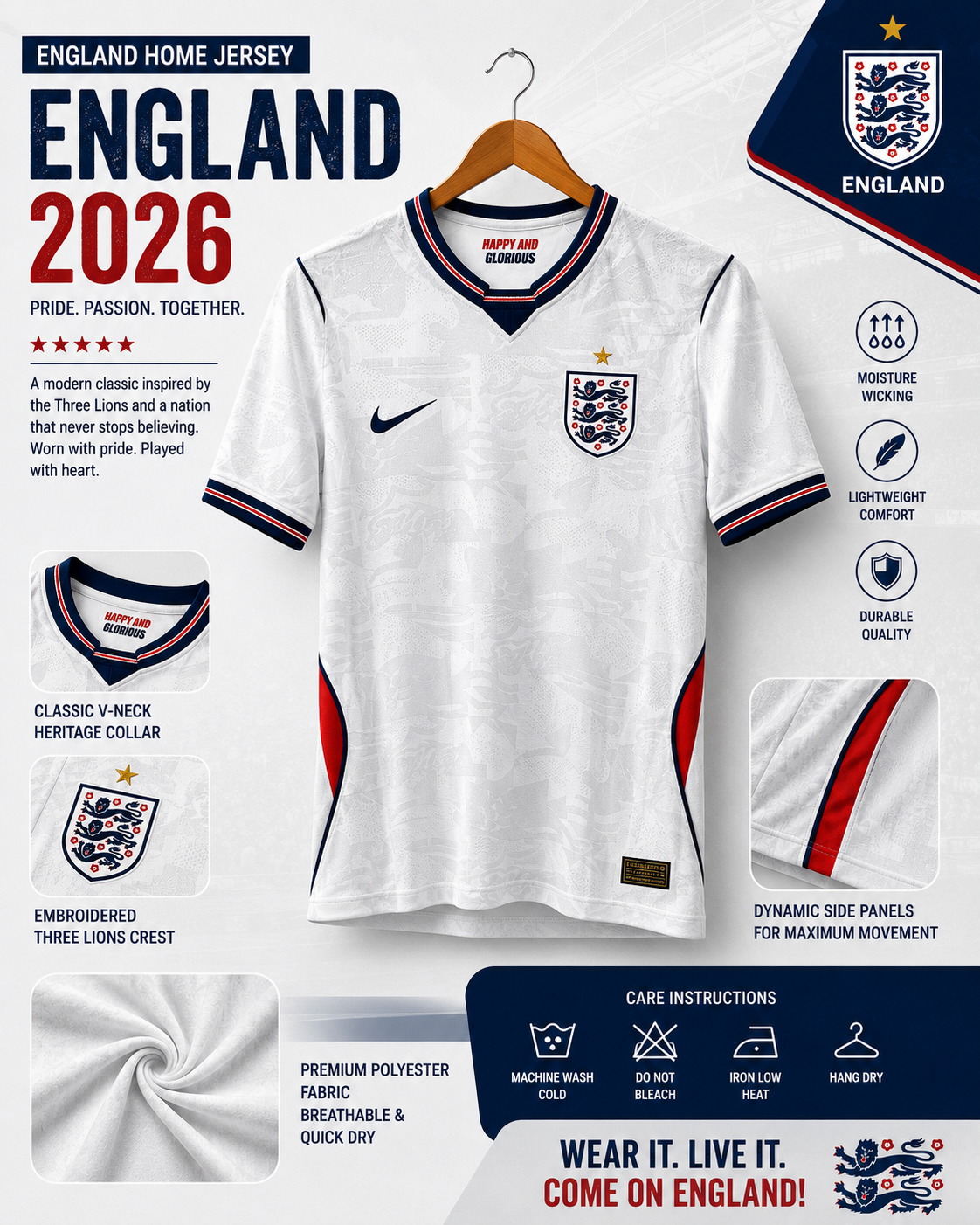 ChatGPT Image May 23, 2026, 12_52_37 PM England Imported Player Edition Jersey - Image 1
