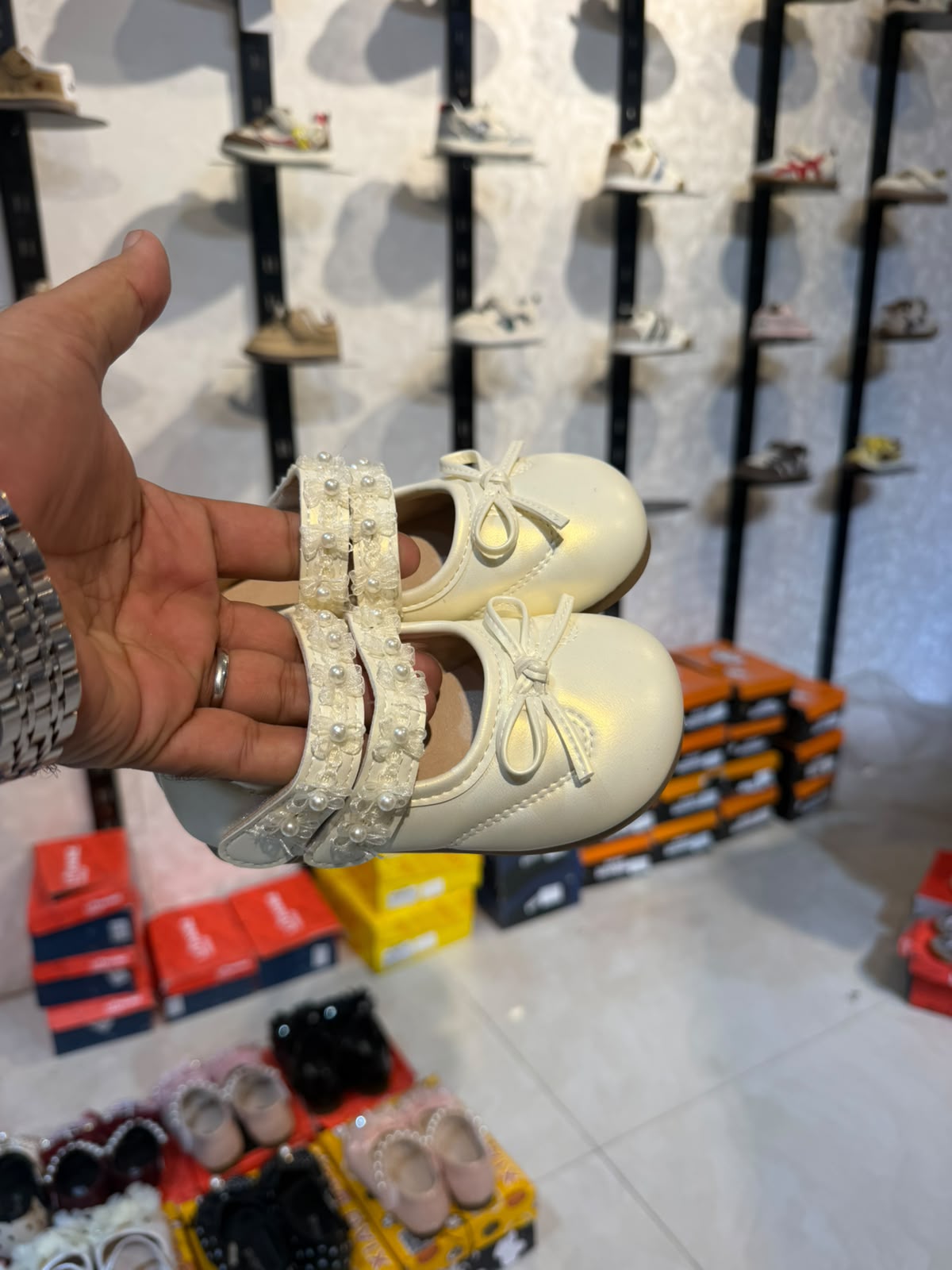 WhatsApp Image 2026-10-16 at 4.12.27 PM Girls’ Luxury Party Shoes. B1102 (OFF-WHITE) - Image 1